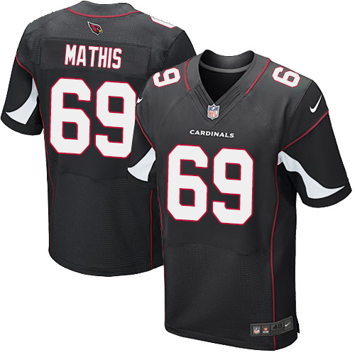 Men's Elite Evan Mathis Nike Jersey Black Alternate - #69 NFL Arizona Cardinals